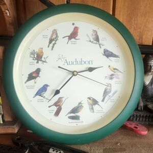 The Original Singing Bird Clock Green 25th Anniversary Edition 13" Tested/Works